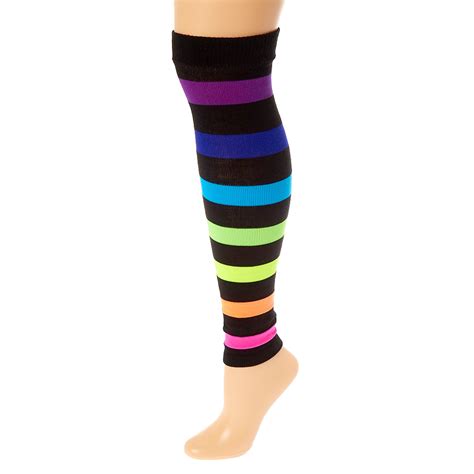 bright colored leg warmers.